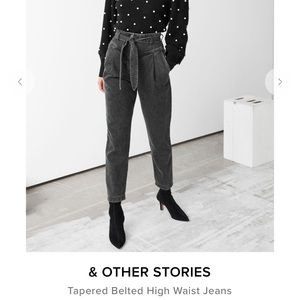 &other-stories (tapered-belted-high-waist-jeans)
